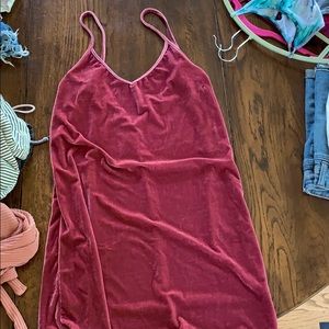 Velvet pink dress